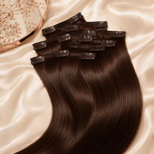 Extensions à clips Remy premium, volume et longueur sans colle - La Maison Lumé