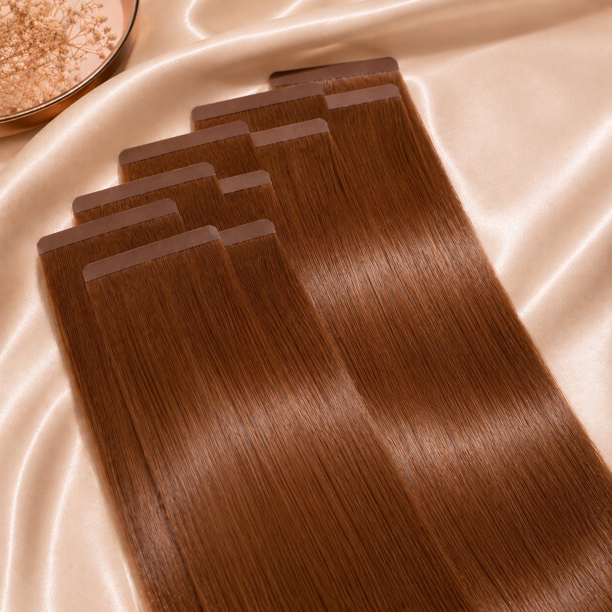Extensions adhésives Tape-in cheveux naturels, rendu invisible - La Maison Lumé